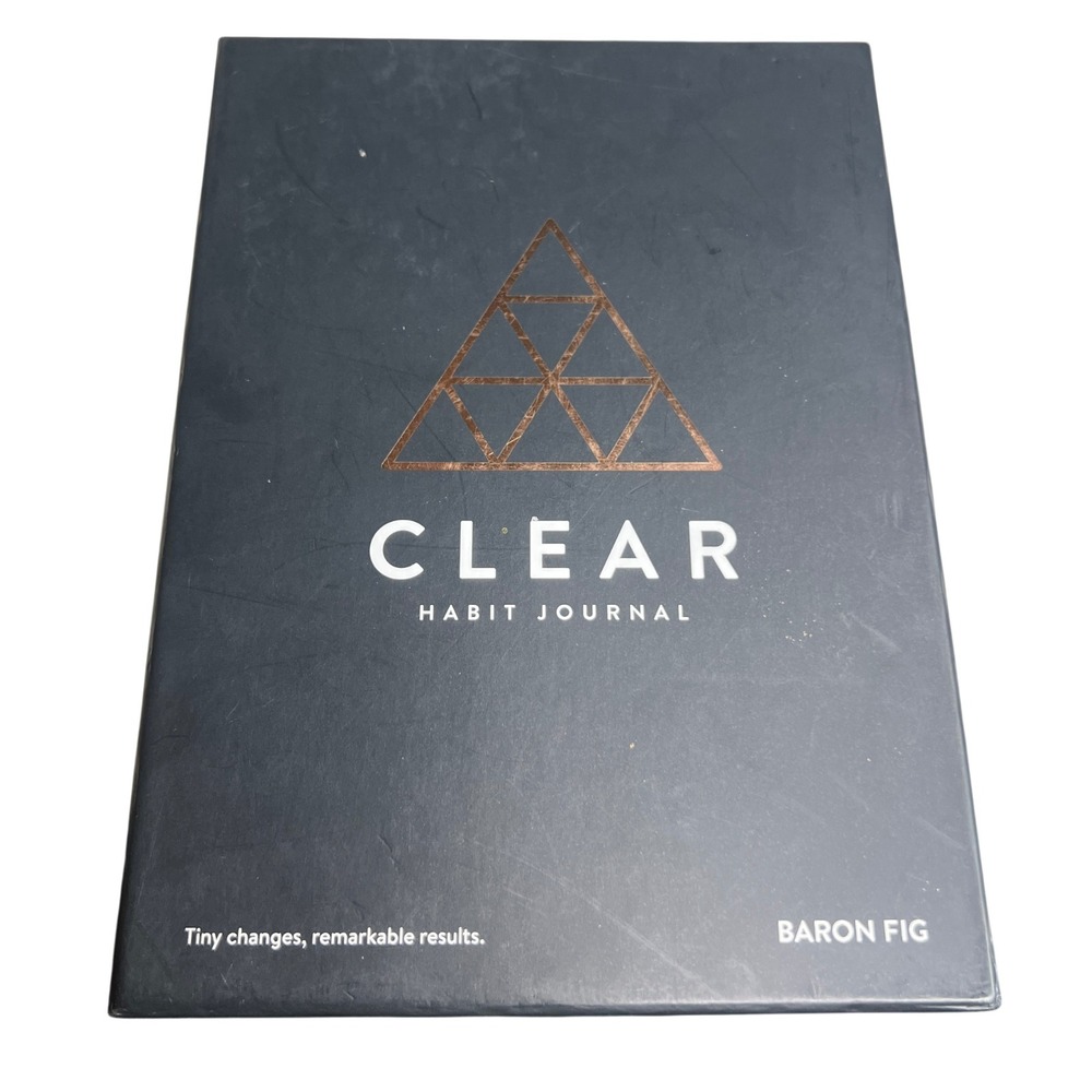 Baron Fig Clear Habit Journal by James Clear Hardcover Guided Journal Black